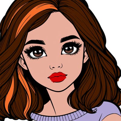 realistic girl whith cute eyes