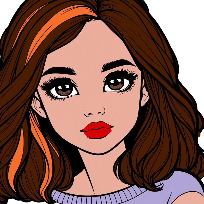 realistic girl whith cute eyes