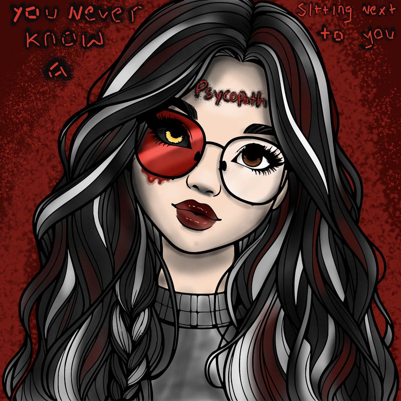 girl with long hair and freckles and glasses realistic
