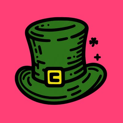 st patrick hat with thin lines