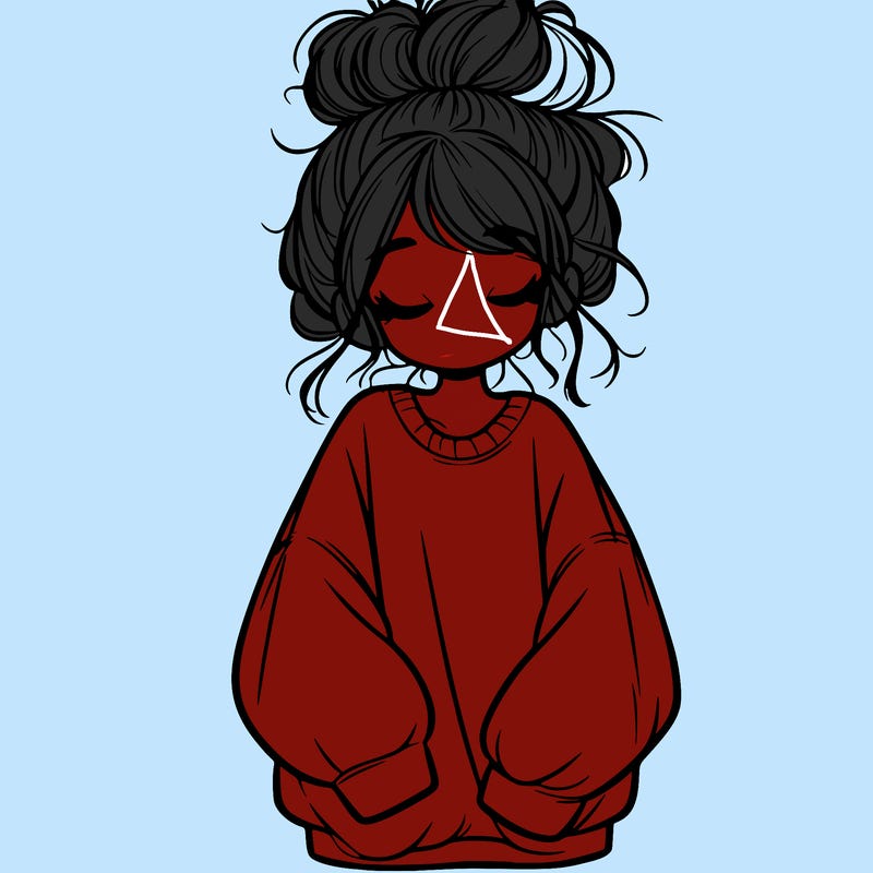 girl with baggy sweatshirt and messy bun