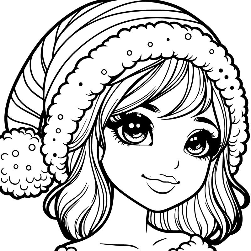 realistic christmas girl