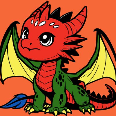 fierce baby night dragon