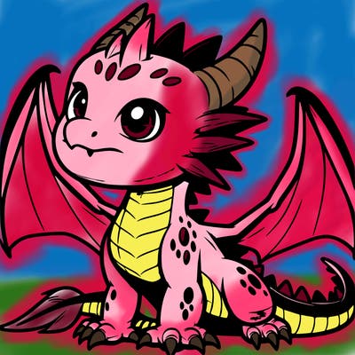 fierce baby night dragon