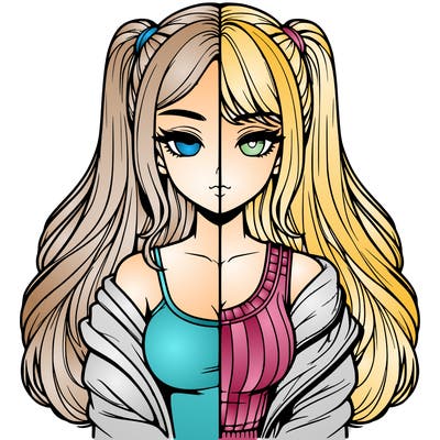realistic girl split