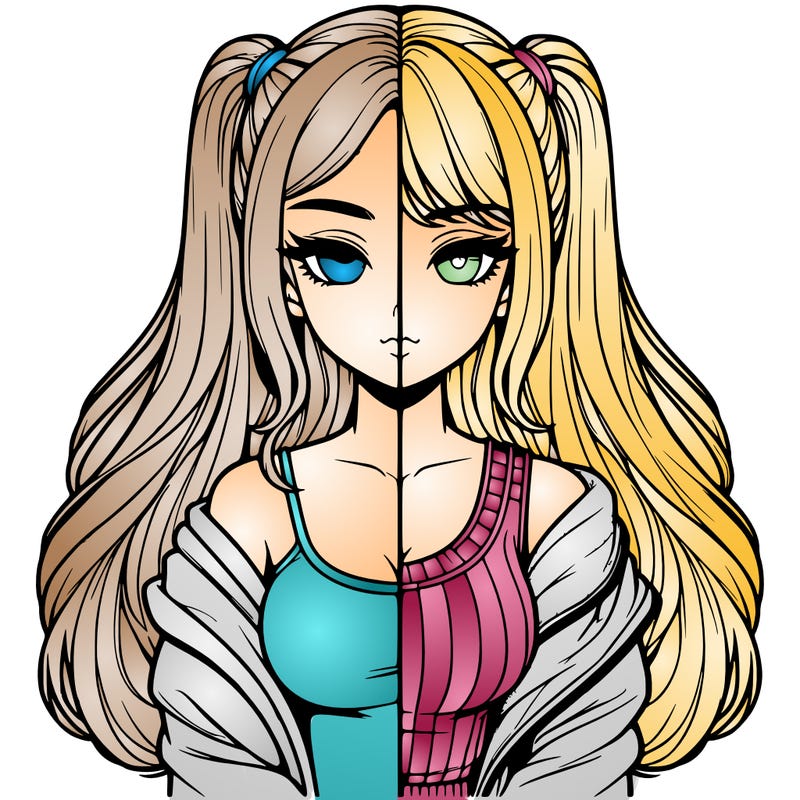 realistic girl split