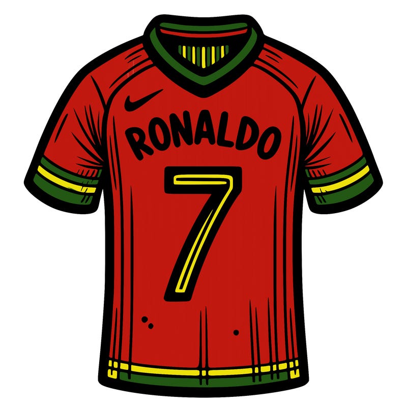 soccer jersey name ronaldo number seven