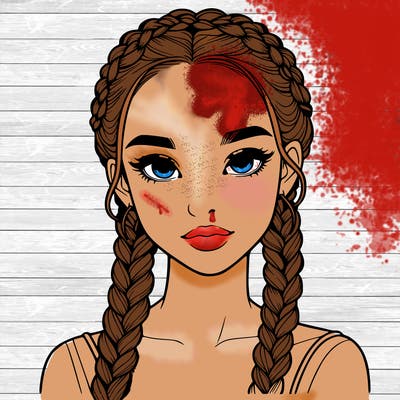 realistic girl with braids