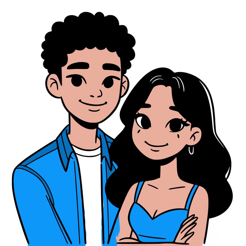 black woman and asian man couple