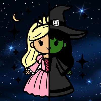 split princess and witch