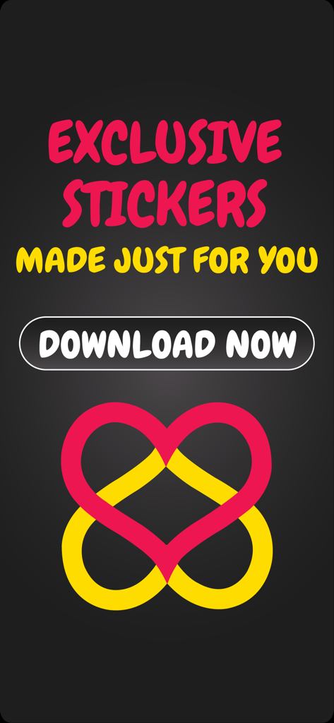 Promotional screen for AdultMoji app featuring exclusive adult stickers and a download button