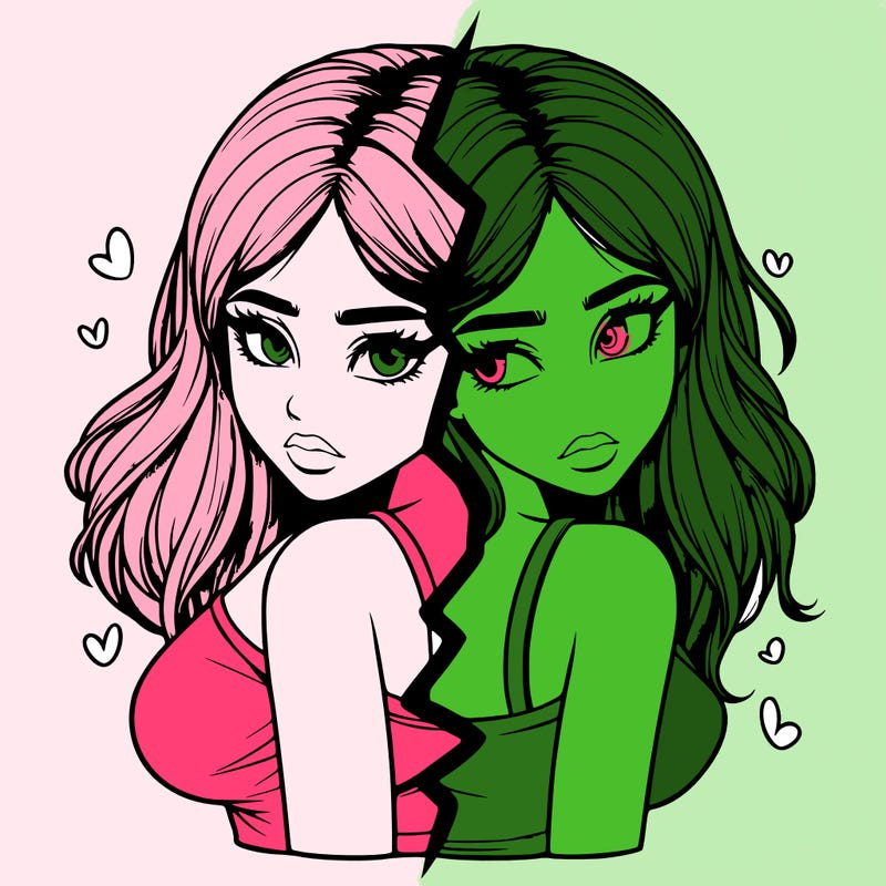 realistic girl split