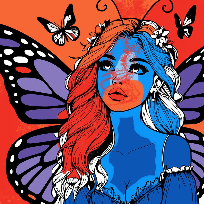 butterfly fairy realistic girl