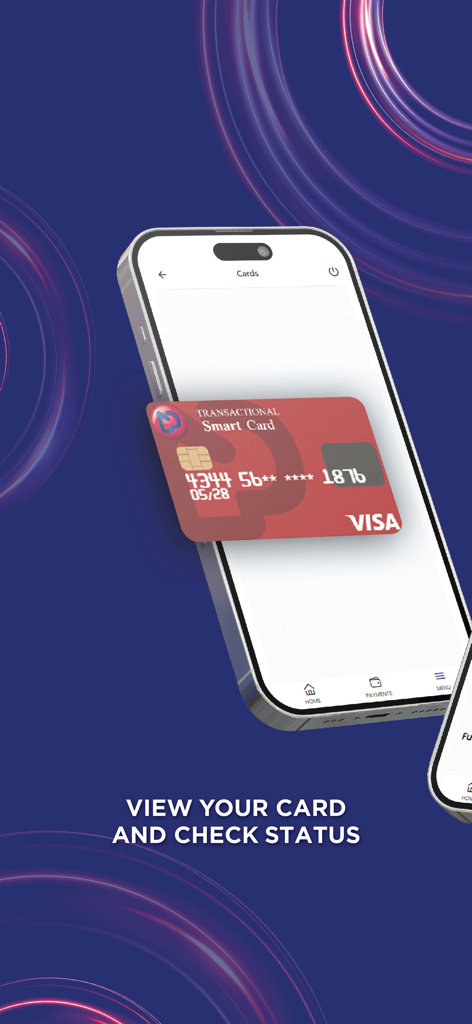 MyNamPost Banking - MyNamPost Banking app showing a Transactional Smart Card on a smartphone screen