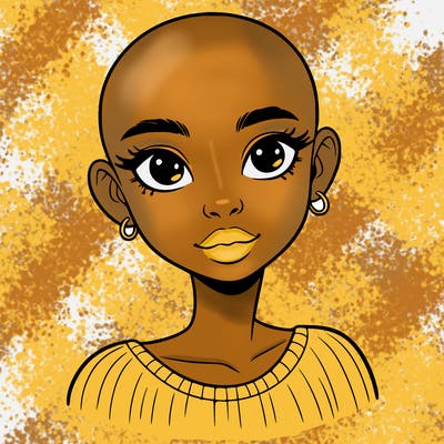 bald black girl