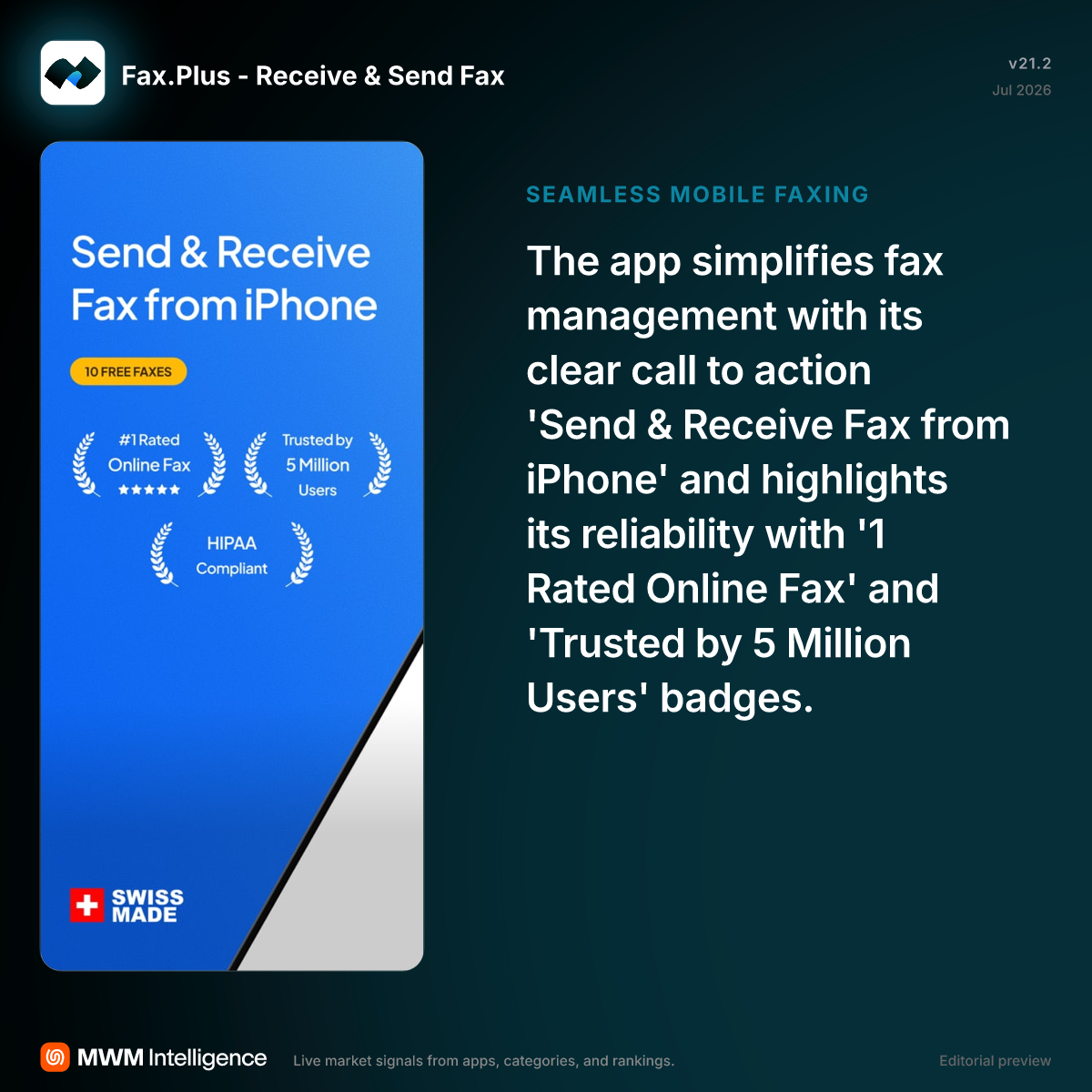Fax.Plus - Receive & Send Fax - Business App | MWM