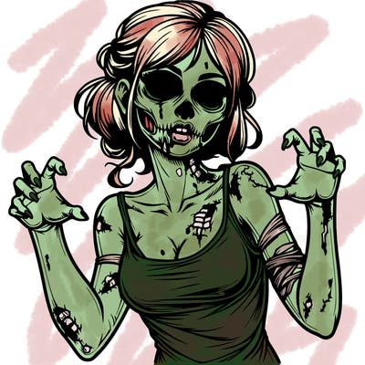 realistic zombie girl