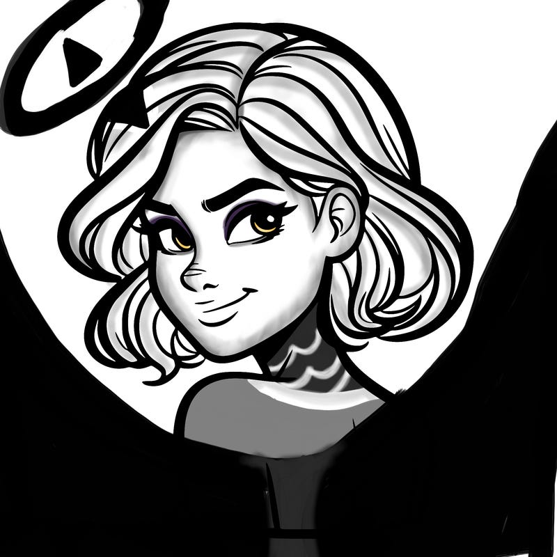 portrait of a woman looking over her shoulder smirking