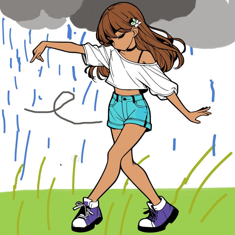 realistic girl danceing