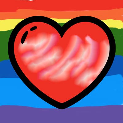 a blank heart