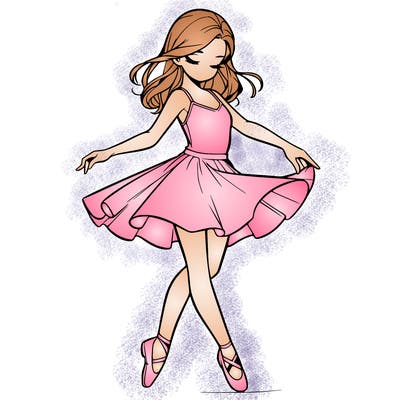 a realistic girl doing dance
