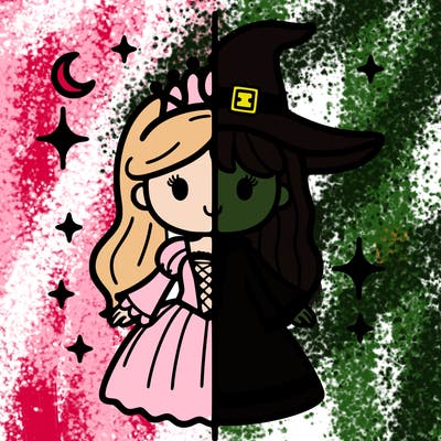 split princess and witch
