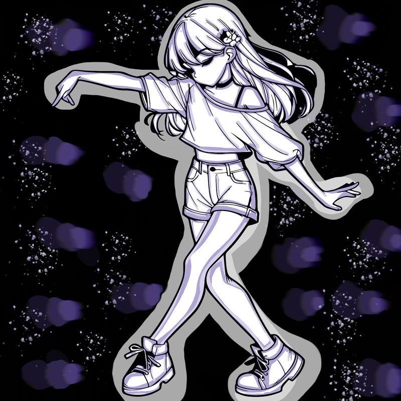 realistic girl danceing