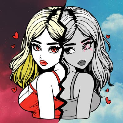 realistic girl split