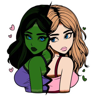 realistic girl split