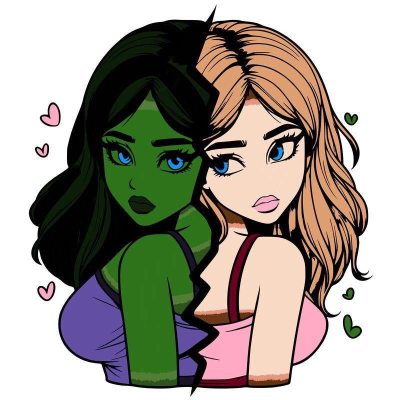 realistic girl split