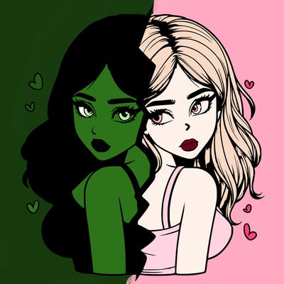 realistic girl split