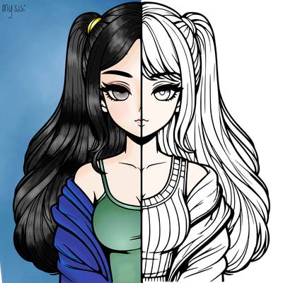 realistic girl split