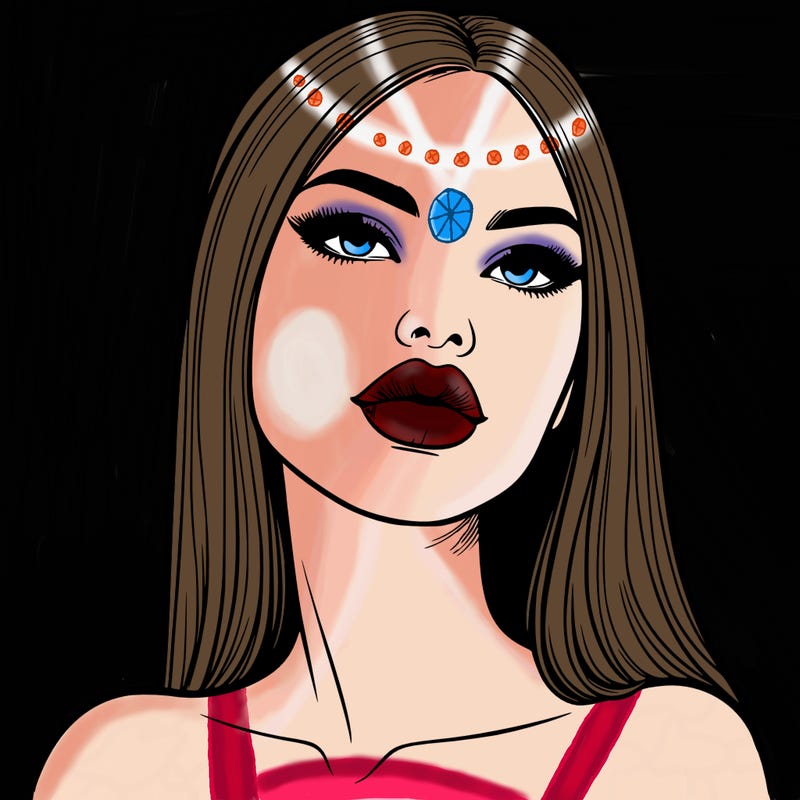 realistic woman with full lips