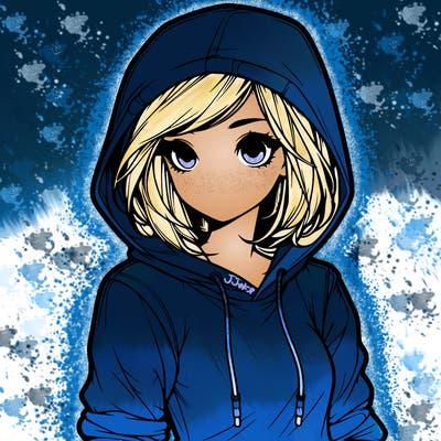 realistic girl with hoodie