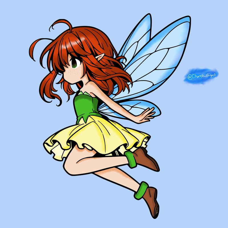 manga fairy flying