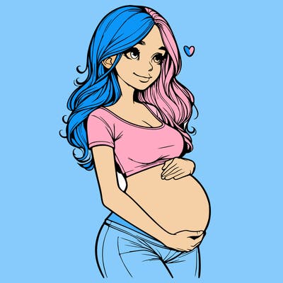 realistic pregnant girl