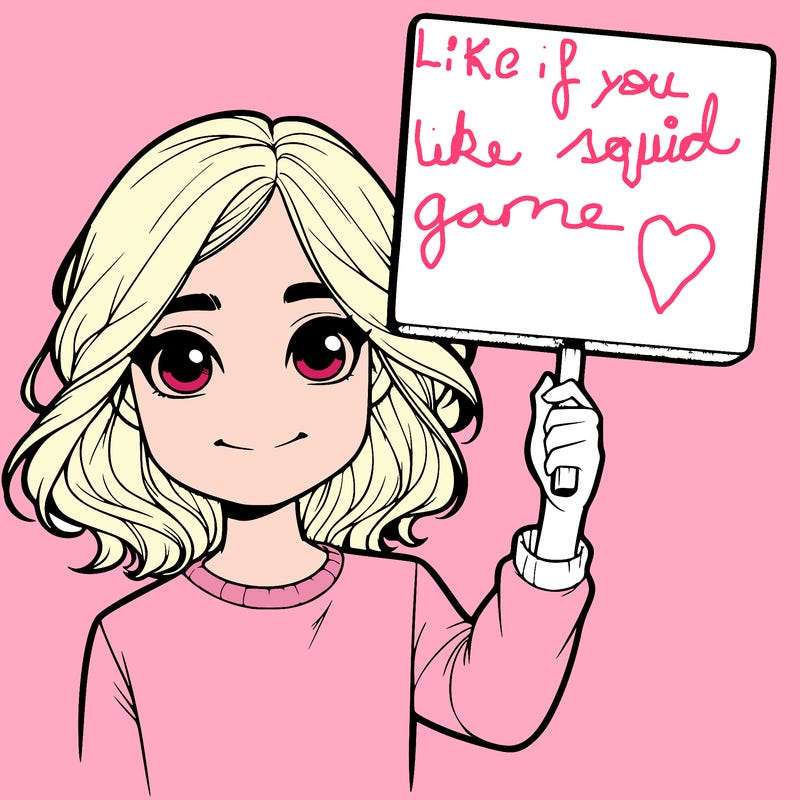 realistic girl holding up a sign