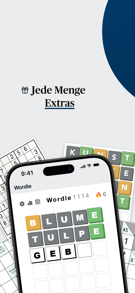 The GA ePaper app interface showing interactive puzzles like Wordle and Sudoku