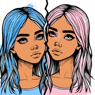 realistic girl split