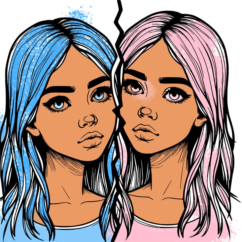 realistic girl split