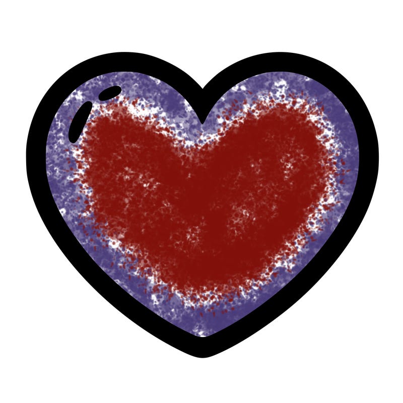 a blank heart