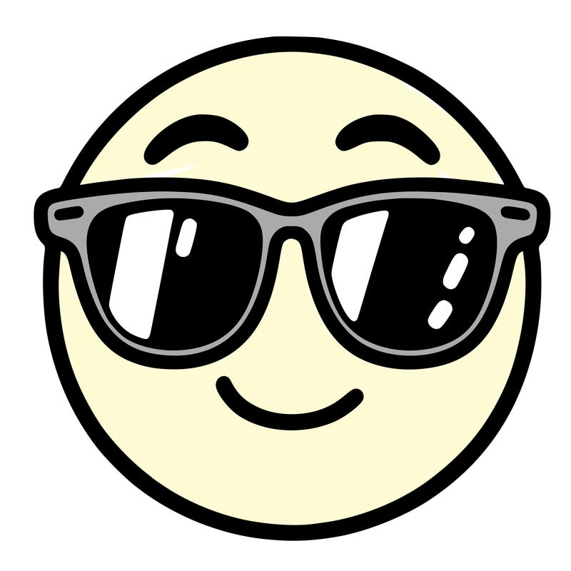 emoji with sunglasses
