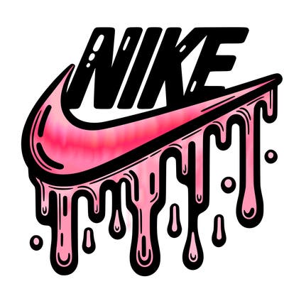 dripping nike logo