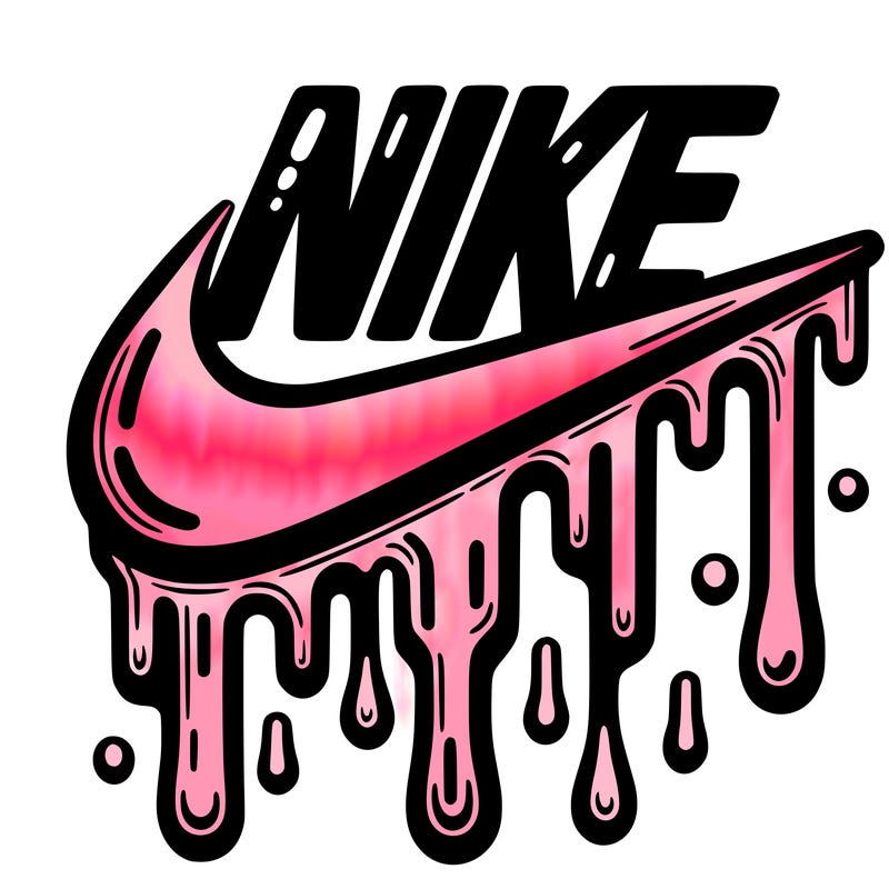 dripping nike logo