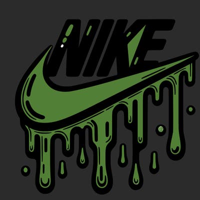 dripping nike logo