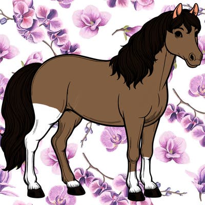 a realistic and detailed horse