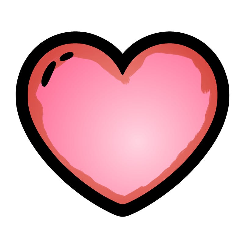 a blank heart