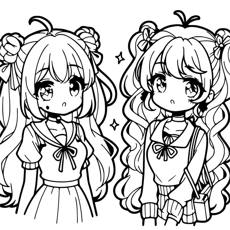 cute anime girls with cute hair styles