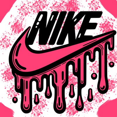 dripping nike logo