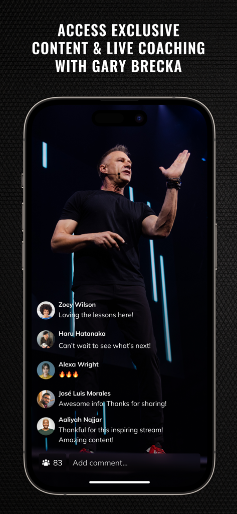 The Ultimate Human - Gary Brecka live coaching session with community chat in The Ultimate Human app